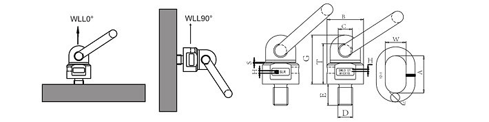 80級萬向吊環結構尺寸圖片