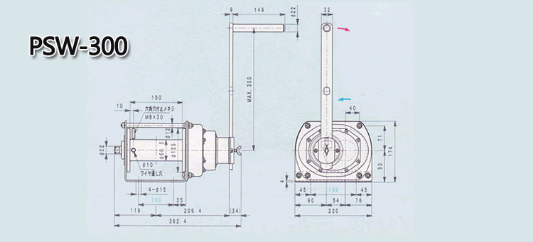 FUJI PSW型手搖絞盤技術參數