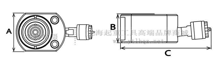 CTS超薄型液壓千斤頂尺寸圖