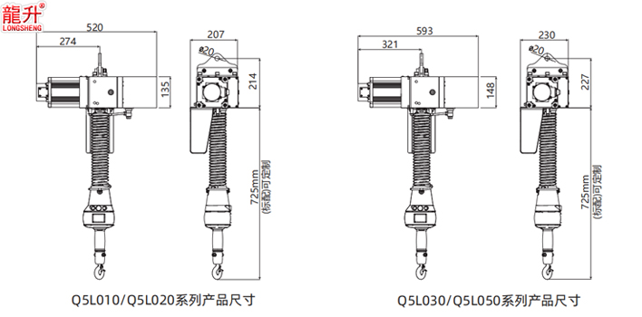 Q5環鏈智能提升機尺寸圖